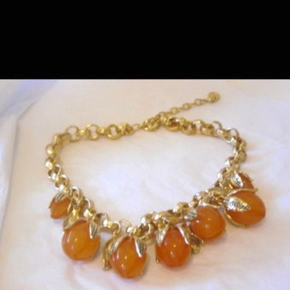 R. J, Graziano "Floral Exotica" Bead and Leaf Charm Necklace - Picture 2 of 5